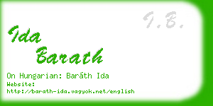 ida barath business card