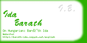 ida barath business card